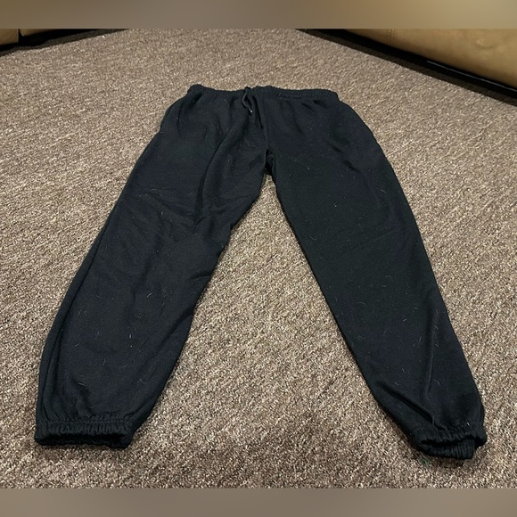 EUC Champion Authentic  Active athletic wear black joggers pants bottoms Sz L - Picture 2 of 4